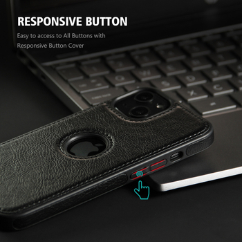 Калъф за телефон за iPhone 17 Pro Max и iPhone 16 Pro – заден капак от имитационна кожа, текстура на шевове, защита от падане, персонализируем