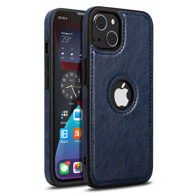 Husă pentru iPhone 17 Pro Max și iPhone 16 Pro – capac din piele sintetică, textură cusăturilor, protecție anti-cădere, personalizabilă