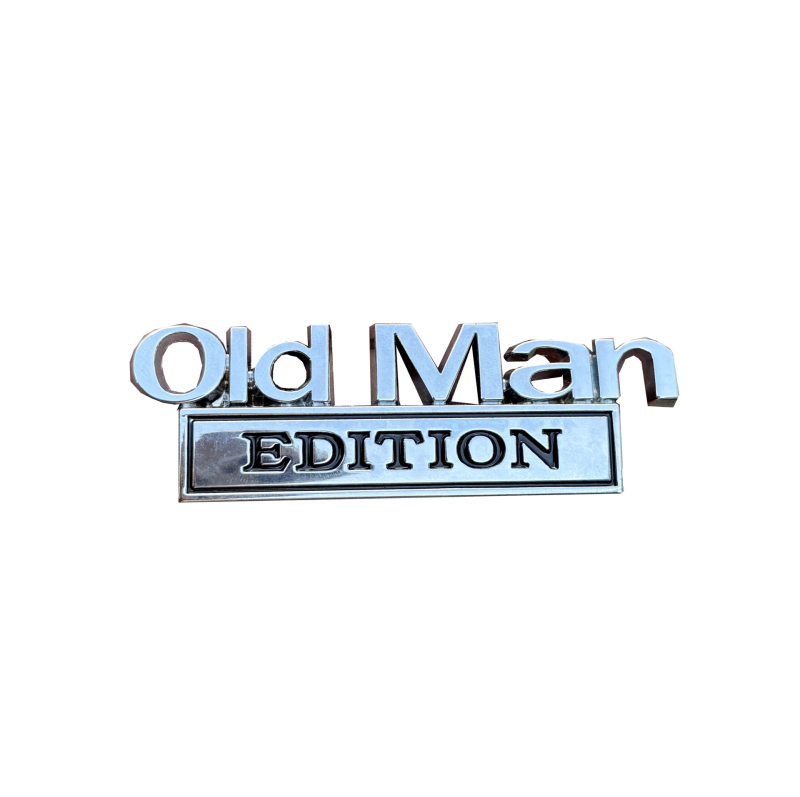 Метален знак за кузов на автомобил, версия Old Man EDITION, самозалепващ стикер