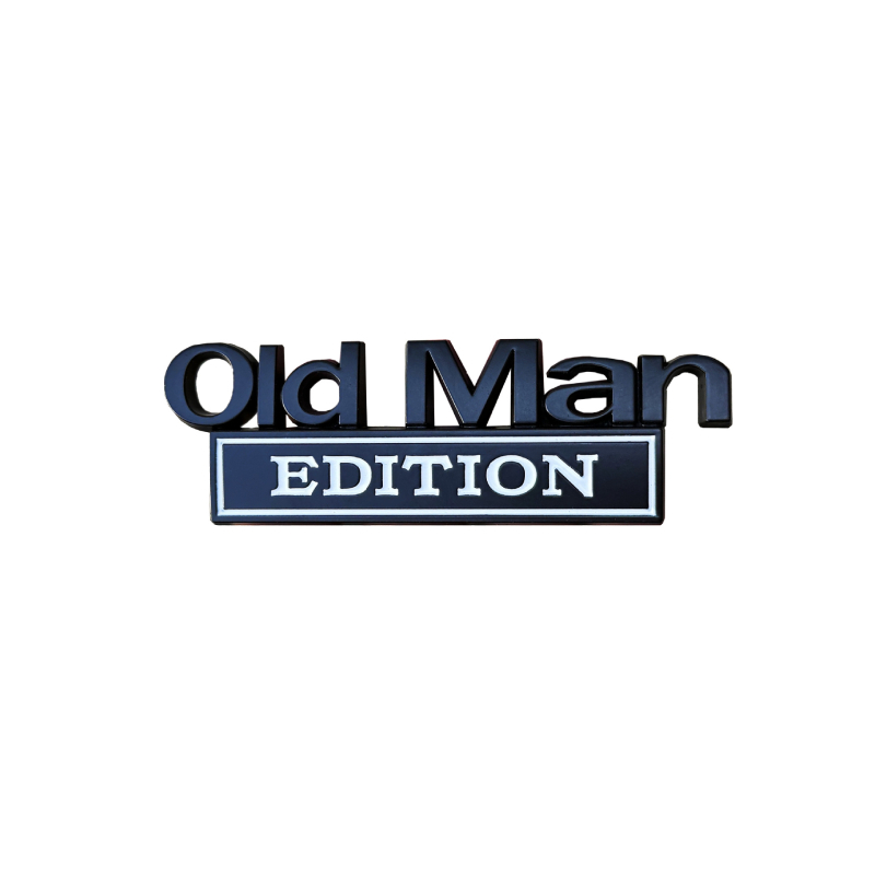 Метален знак за кузов на автомобил, версия Old Man EDITION, самозалепващ стикер
