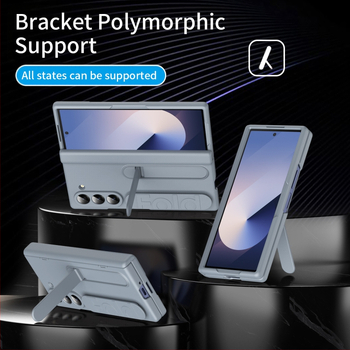 Carcasă Samsung Z Fold7 cu balam de tip hinge și suport invizibil, design all-in-one, material PC, protecție anti-cădere, protecție ecran integrată