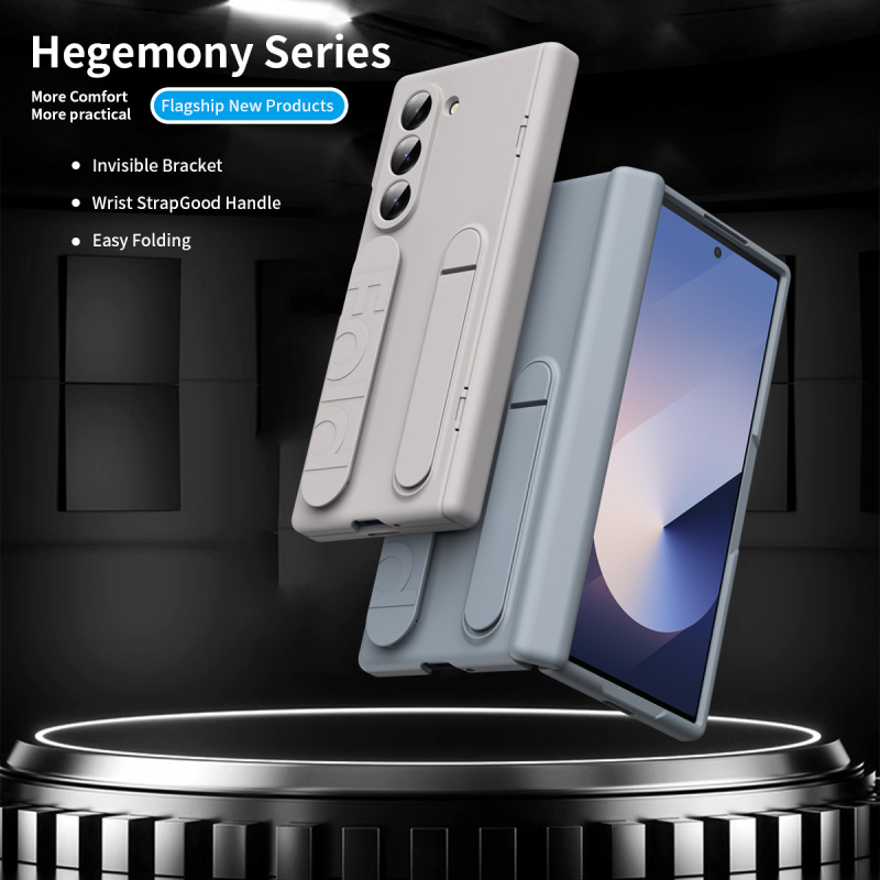 Carcasă Samsung Z Fold7 cu balam de tip hinge și suport invizibil, design all-in-one, material PC, protecție anti-cădere, protecție ecran integrată