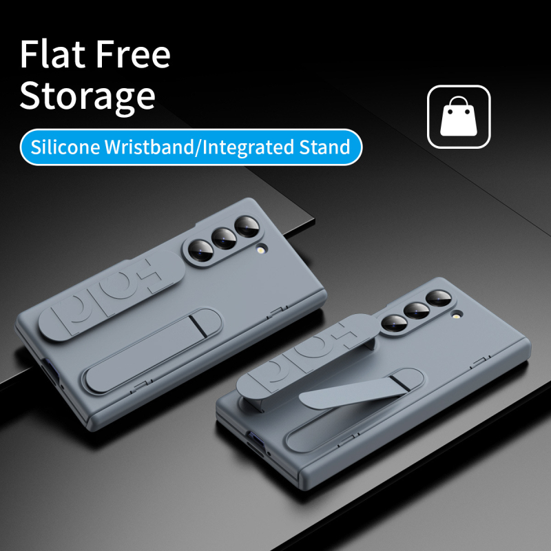 Carcasă Samsung Z Fold7 cu balam de tip hinge și suport invizibil, design all-in-one, material PC, protecție anti-cădere, protecție ecran integrată