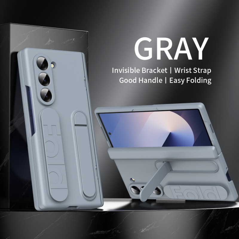 Carcasă Samsung Z Fold7 cu balam de tip hinge și suport invizibil, design all-in-one, material PC, protecție anti-cădere, protecție ecran integrată