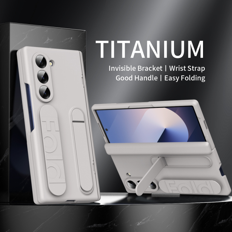 Carcasă Samsung Z Fold7 cu balam de tip hinge și suport invizibil, design all-in-one, material PC, protecție anti-cădere, protecție ecran integrată