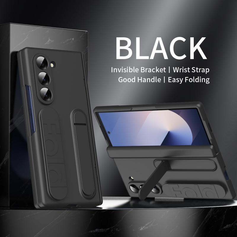 Carcasă Samsung Z Fold7 cu balam de tip hinge și suport invizibil, design all-in-one, material PC, protecție anti-cădere, protecție ecran integrată