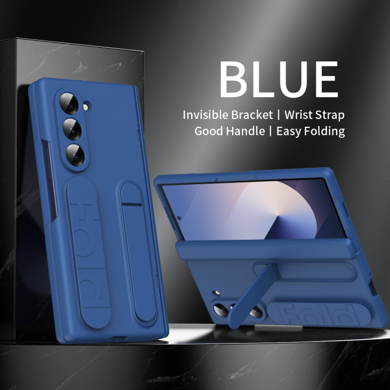 Carcasă Samsung Z Fold7 cu balam de tip hinge și suport invizibil, design all-in-one, material PC, protecție anti-cădere, protecție ecran integrată