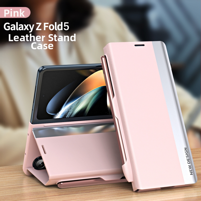 Husă din piele artificială pentru Samsung Z Fold7/6/5, cu capac rabatabil și slot pentru SPEN, antișoc, închidere magnetică, anti-cădere.