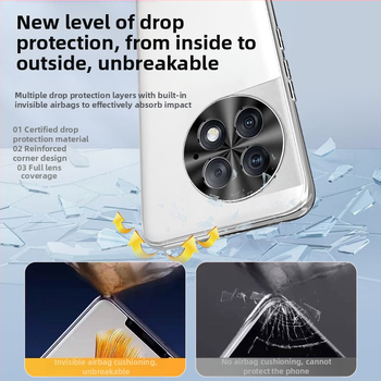 OnePlus 12/11 sērijas aizsargkorpuss, akrila materiāls, elektroplēta rāmis, pilns pārklājums, izturīgs pret kritieniem, pret pirkstu nospiedumiem