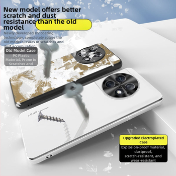 OnePlus 12/11 sērijas aizsargkorpuss, akrila materiāls, elektroplēta rāmis, pilns pārklājums, izturīgs pret kritieniem, pret pirkstu nospiedumiem