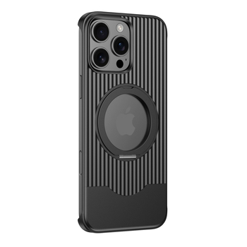 Θήκη κινητού με τηλεσκοπική μεταλλική βάση για iPhone 16 Pro Max - ανθεκτική σε πτώσεις, μαγνητική, διάχυση θερμότητας, αντιδακτυλικά αποτυπώματα