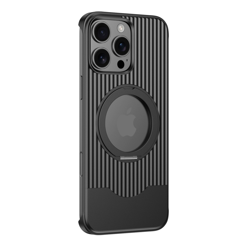 Kućište za telefon s teleskopskom metalnom podrškom za iPhone 16 Pro Max - otporno na padove, magnetsko, disipacija topline, anti otisci prstiju