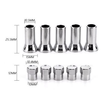 YINCHUANG Αλουμινένιο κάλυμμα βαλβίδας για χωρίς σωλήνα TR413C/TR414AC, Snap-on, εγκατάσταση με βίδωμα, 8v1 παγκόσμια συμβατότητα