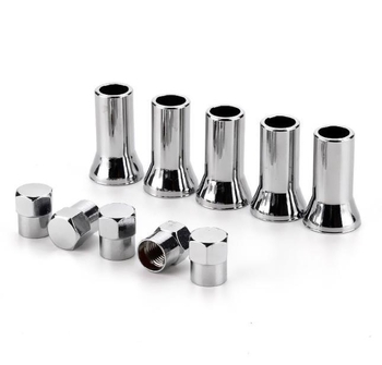 YINCHUANG Αλουμινένιο κάλυμμα βαλβίδας για χωρίς σωλήνα TR413C/TR414AC, Snap-on, εγκατάσταση με βίδωμα, 8v1 παγκόσμια συμβατότητα