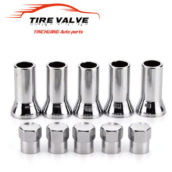 YINCHUANG Αλουμινένιο κάλυμμα βαλβίδας για χωρίς σωλήνα TR413C/TR414AC, Snap-on, εγκατάσταση με βίδωμα, 8v1 παγκόσμια συμβατότητα