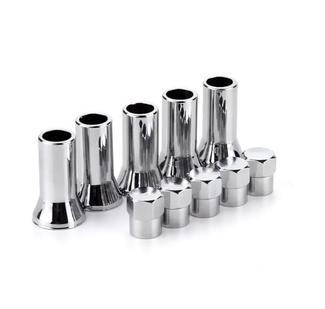 YINCHUANG Αλουμινένιο κάλυμμα βαλβίδας για χωρίς σωλήνα TR413C/TR414AC, Snap-on, εγκατάσταση με βίδωμα, 8v1 παγκόσμια συμβατότητα