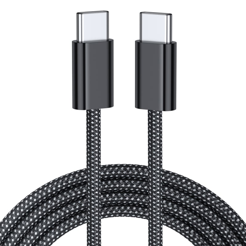 Macaron pleteni USB-C kabel za brzo punjenje, 60W, duljina 1–2 m, najlon prepleten