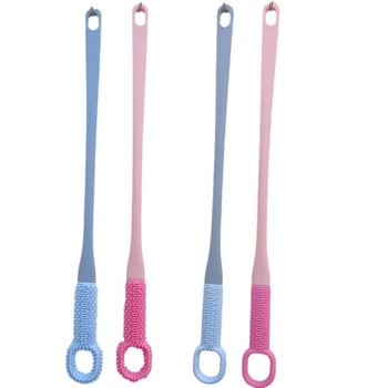 Βούρτσα πλυσίματος ποδιών με μακριά λαβή, μαλακές βούρτσες σιλικόνης για τον καθαρισμό ανάμεσα στα δάχτυλα και απολέπιση νεκρού δέρματος