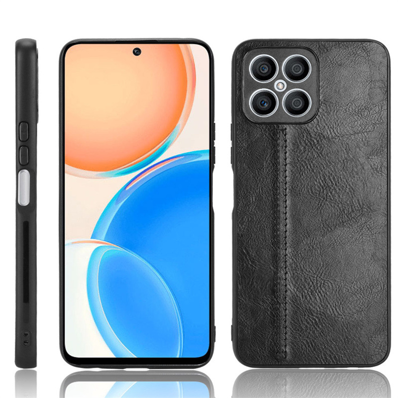 iFace Super tālruņa korpuss – govs raksts, TPU + āda, frēzēšana, pielāgojama, šoksizturīga aizsardzība, der Huawei/Honor X9A, X8, Y71 un Huawei Nova Y90