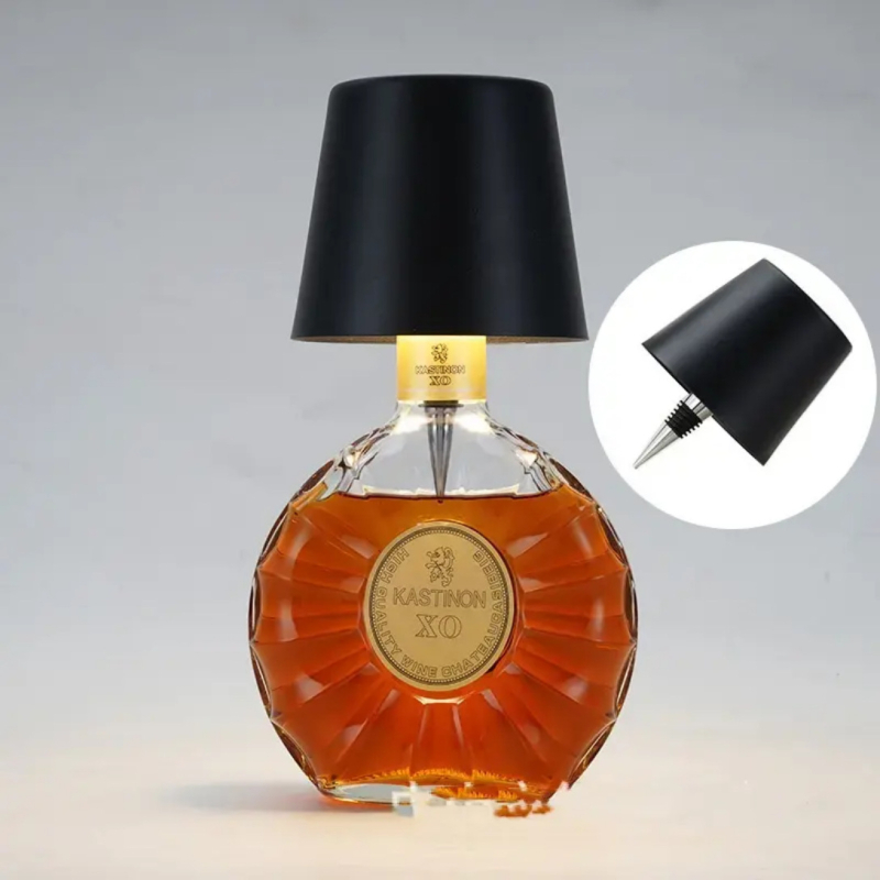 Лампа за бутилка вино за маса със сензор за докосване и регулиране на яркостта, LED осветление, ABS абажур, 5V зареждане, три температури на светлината