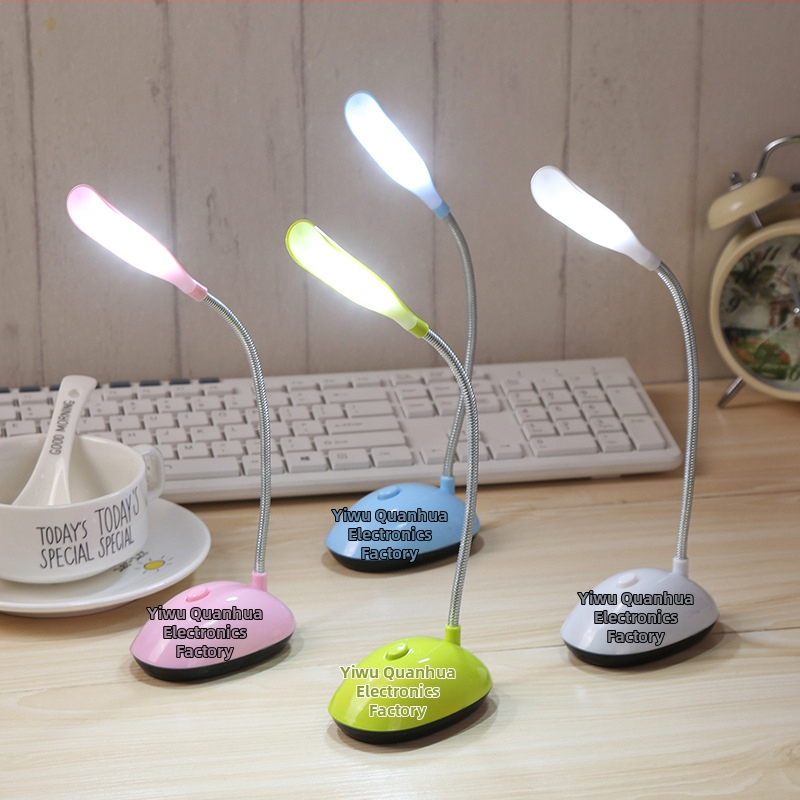 Настолна лампа за защита на очите, сгъваема мини лампа за учене с пластмасов абажур, осветление ниво AA, CRI 80–89, ≤36V, 360° въртене