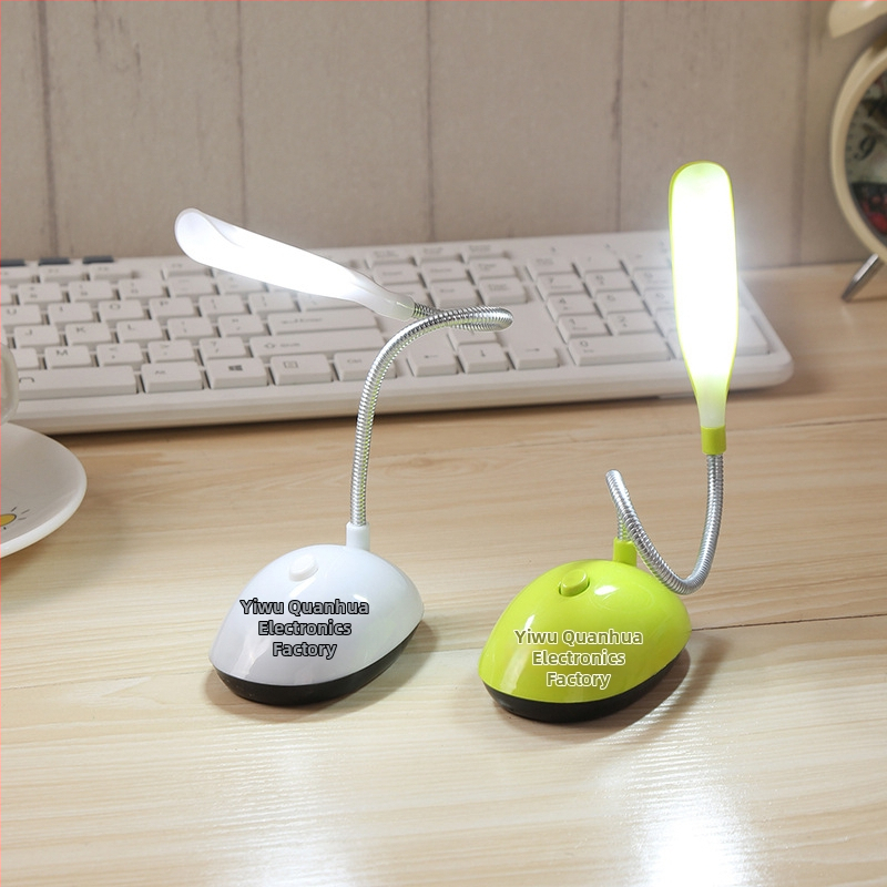 Настолна лампа за защита на очите, сгъваема мини лампа за учене с пластмасов абажур, осветление ниво AA, CRI 80–89, ≤36V, 360° въртене