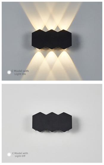 Išorinė LED dviejų galvų sieninė lempa, atspari vandeniui IP65, aliuminio korpusas, 220V, modelis 1083