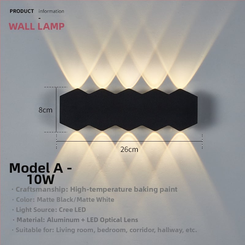 Išorinė LED dviejų galvų sieninė lempa, atspari vandeniui IP65, aliuminio korpusas, 220V, modelis 1083