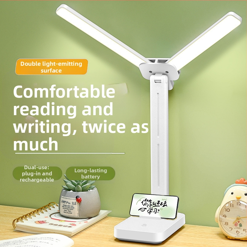 Επιτραπέζια LED λάμπα με ενσωματωμένη μπαταρία, πτυσσόμενη για ανάγνωση, προστασία ματιών, νυχτερινό φως, έλεγχος αφής