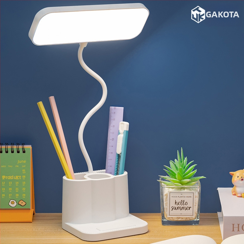 Настолна лампа за учене с защита на зрението, докосване за включване, вградена литиева батерия, висок CRI ≥90, осветление клас А