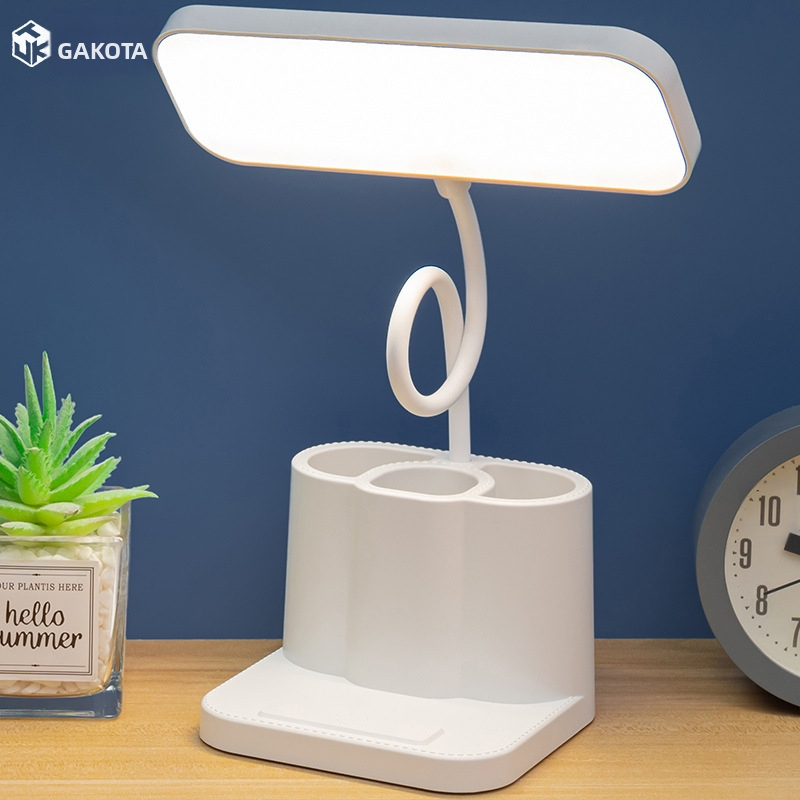 Настолна лампа за учене с защита на зрението, докосване за включване, вградена литиева батерия, висок CRI ≥90, осветление клас А