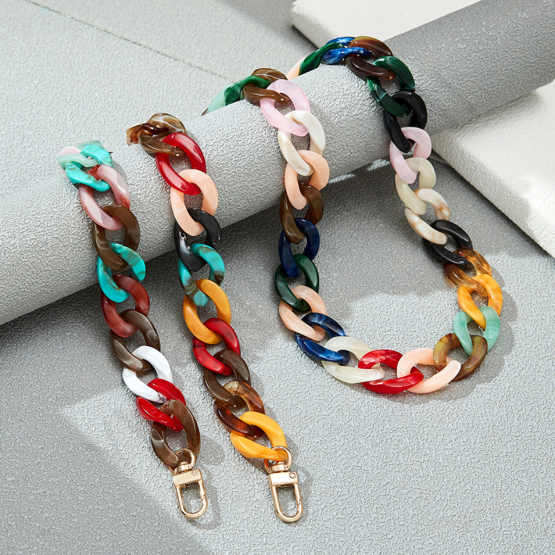 Дамска дълга презрамка за телефон – ланярд, акрилен материал, полу-ручна обработка, прост и висококачествен стил, модерно градско ежедневие, пролет 2023