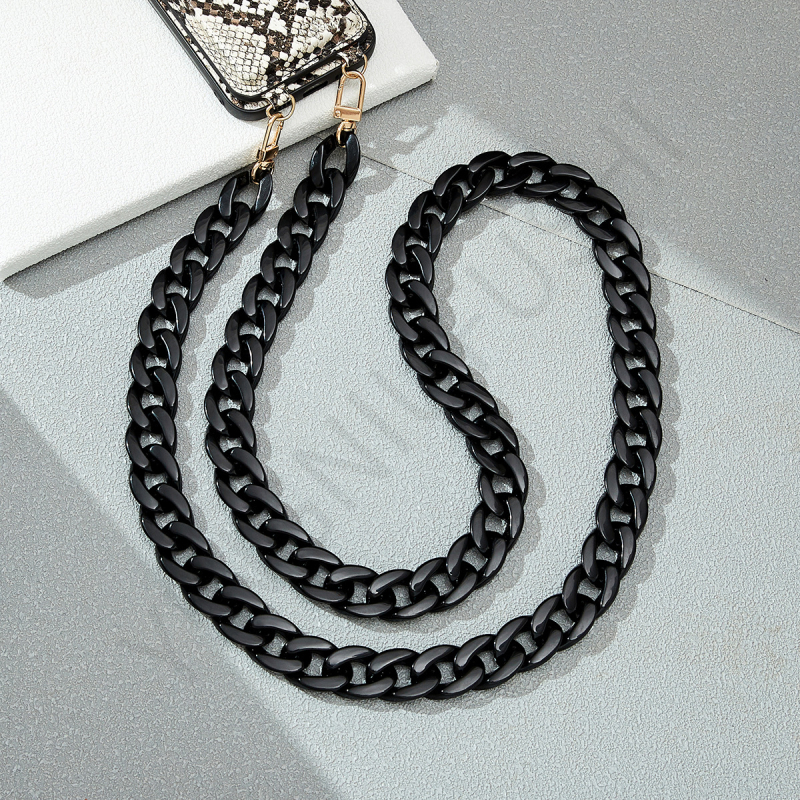 Дамска дълга презрамка за телефон – ланярд, акрилен материал, полу-ручна обработка, прост и висококачествен стил, модерно градско ежедневие, пролет 2023