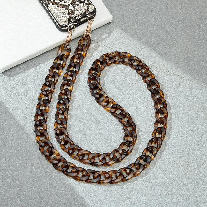 Дамска дълга презрамка за телефон – ланярд, акрилен материал, полу-ручна обработка, прост и висококачествен стил, модерно градско ежедневие, пролет 2023