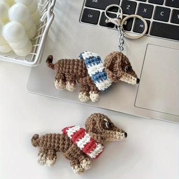 Ключодържател за чанта, ръчно плетен, полиестер; модел: малко животно; стил: прост, подходящ за ежедневието; пролет 2025
