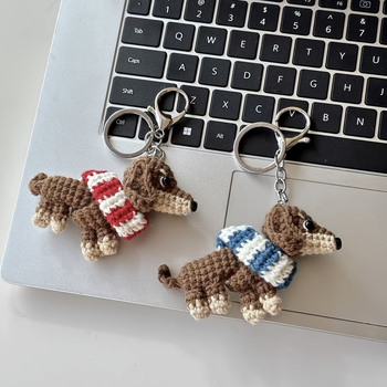 Ключодържател за чанта, ръчно плетен, полиестер; модел: малко животно; стил: прост, подходящ за ежедневието; пролет 2025