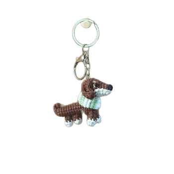 Ключодържател за чанта, ръчно плетен, полиестер; модел: малко животно; стил: прост, подходящ за ежедневието; пролет 2025