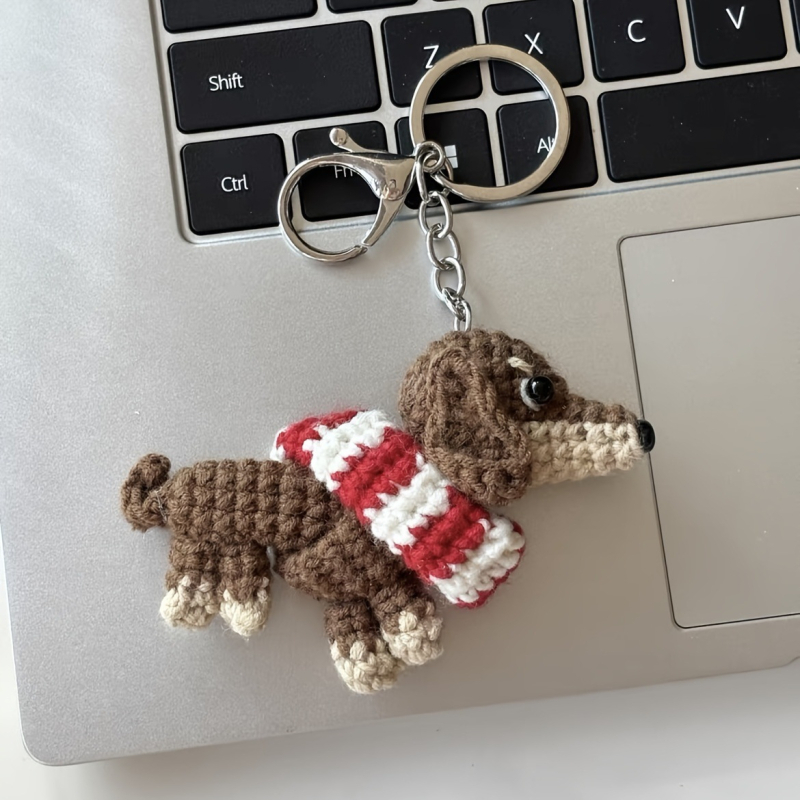 Ключодържател за чанта, ръчно плетен, полиестер; модел: малко животно; стил: прост, подходящ за ежедневието; пролет 2025