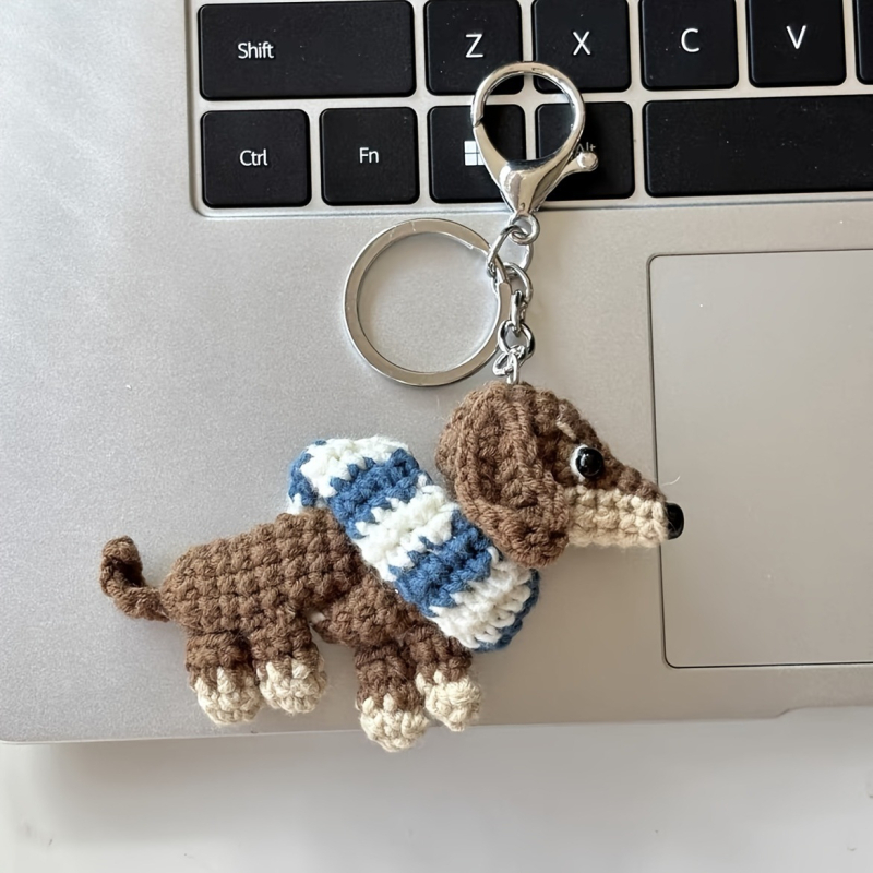 Ключодържател за чанта, ръчно плетен, полиестер; модел: малко животно; стил: прост, подходящ за ежедневието; пролет 2025