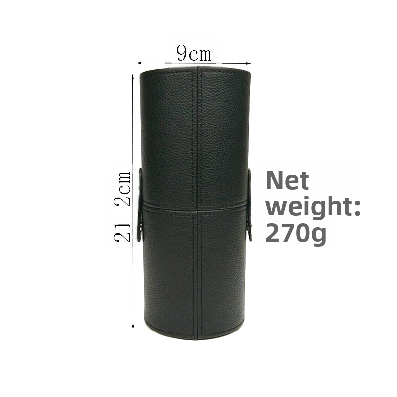 PU барел за съхранение на четки за грим, голям капацитет, 1 комплект, преносим