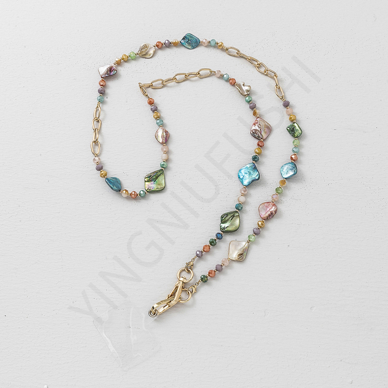 Телефонен ланярд със стъкло + CCB + сплав – ръчна изработка, марка Yinu, висок клас модел