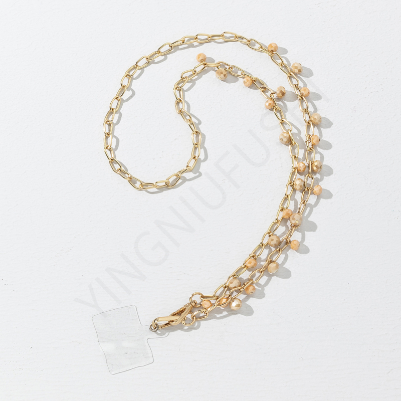 Ръчно изработена верижка за очила от стъкло и сплав, антизагубваща лента за слънчеви очила, деликатна висококачествена верига за врата (лято 2024)