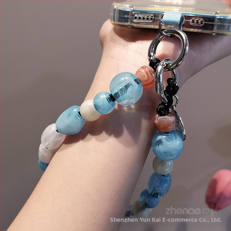 Дамска телефонна каишка с мъниста, ръчно изработена, мултифункционална, геометричен дизайн, марка Zhenge