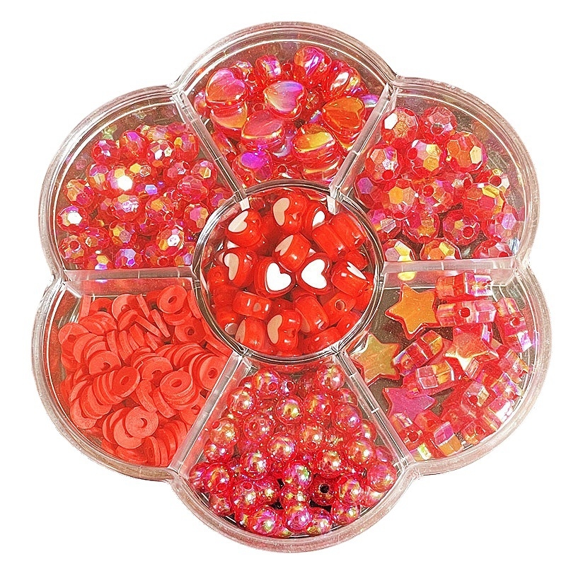 Σετ ακρυλικών χαντρών: στρογυλές και χάντρες σε σχήμα αστεριού, φινίρισμα βαφής ψήσιμου, ποικιλία σχημάτων