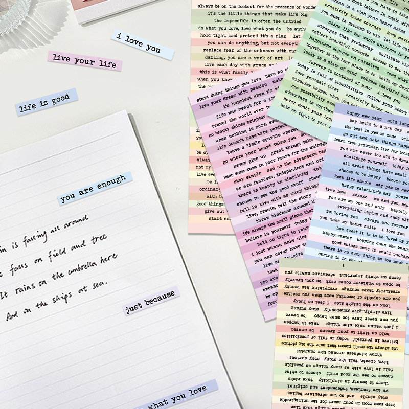 Autocolante decorative pentru papetărie – stil retro, ușor de lipit, Brand Jinmao, imprimare offset