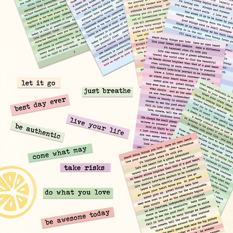 Autocolante decorative pentru papetărie – stil retro, ușor de lipit, Brand Jinmao, imprimare offset