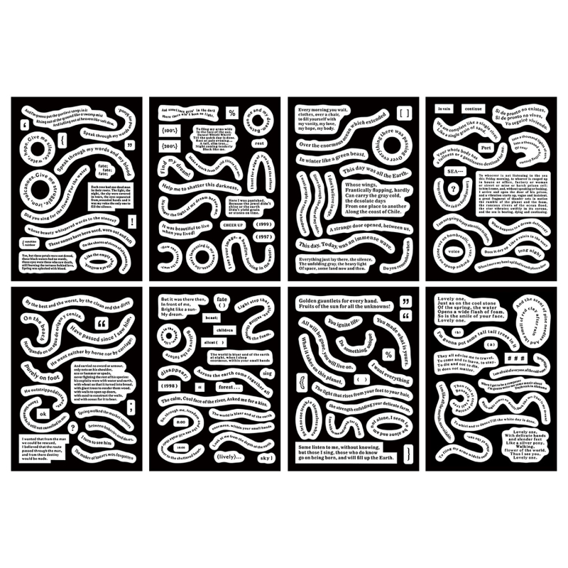 Autocolante decorative pentru papetărie – stil retro, ușor de lipit, Brand Jinmao, imprimare offset