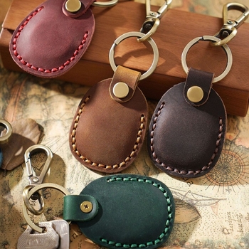 Retro PU odinis raktų pakabukas su kortų dublieriumi, universalus raktų kilpelė ir universalus kortų skaitytuvas, vidinė karvės odos apdaila