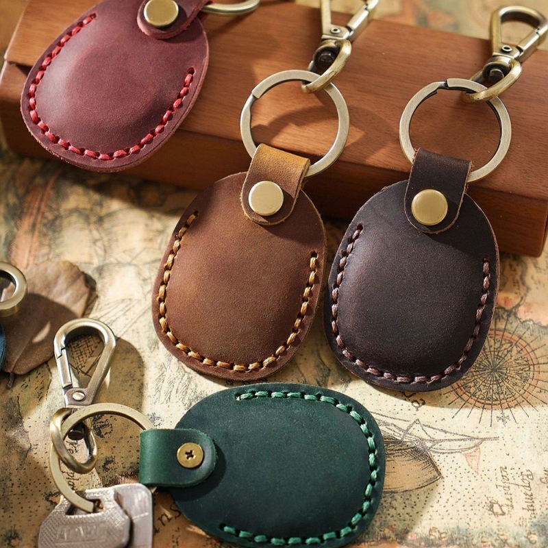 Retro PU odinis raktų pakabukas su kortų dublieriumi, universalus raktų kilpelė ir universalus kortų skaitytuvas, vidinė karvės odos apdaila