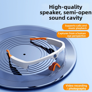 XV15 έξυπνα γυαλιά Bluetooth — κάμερα 8MP, μπαταρία 400mAh, στήριξη στο κεφάλι, κάρτα μνήμης 16–256GB, εμβέλεια Bluetooth 10m+